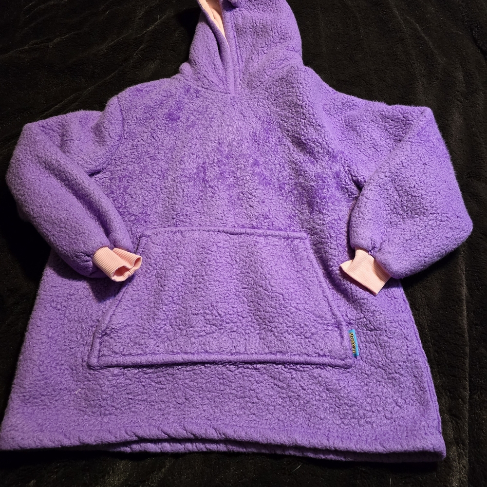 Cozy Purple Kids Hoodie with Pink Trim
